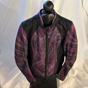 Purple and Black Patterned Jacket